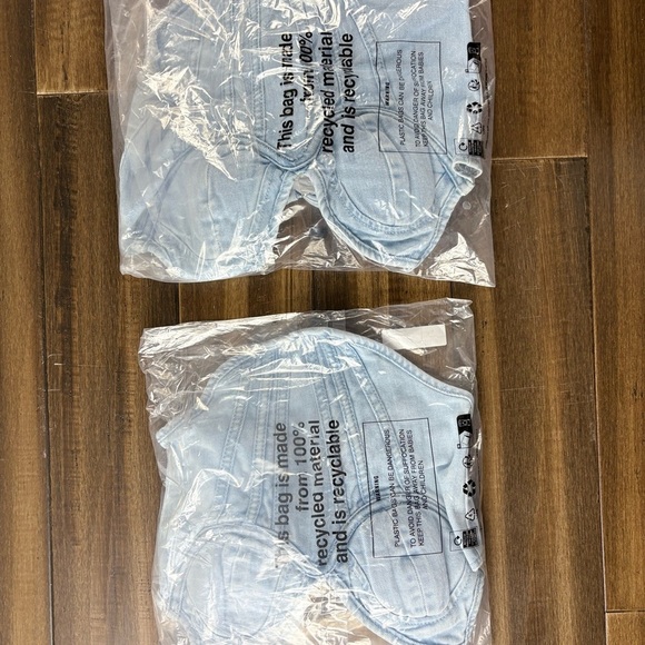 NWT PLT Light Blue Wash Dip Hem Bust Cup Underwire Denim Corset Top y2k - Picture 4 of 10